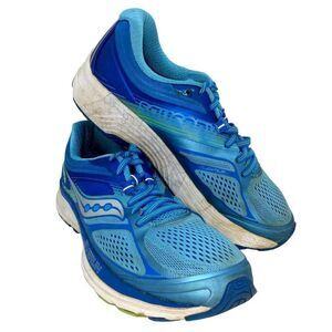 Saucony Guide 10 Women's Pre-owned Blue/Silver Running Sneakers - sz. 9
